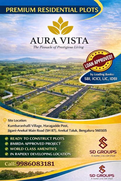 Land only For Sale in Jigani - Anekal Road, Kumbaranahalli