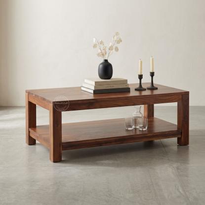 Lucas Solid Sheesham Wood Coffee Table - Shekhawati Crafts